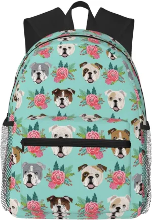 Funny English Dog print Lightweight duffel bag, travel hiking daypack, comfortable backpack, sports bag