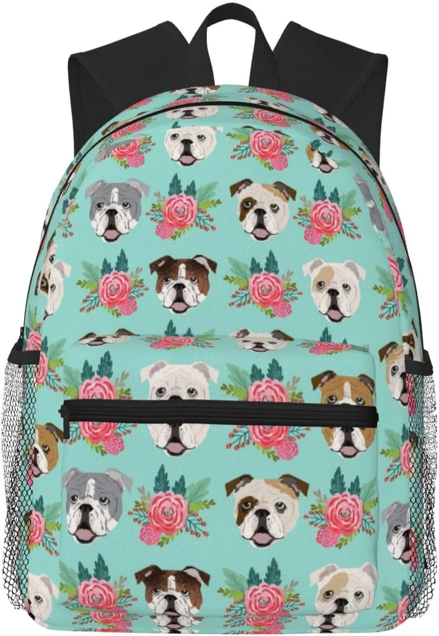 Funny English Dog print Lightweight duffel bag, travel hiking daypack, comfortable backpack, sports bag