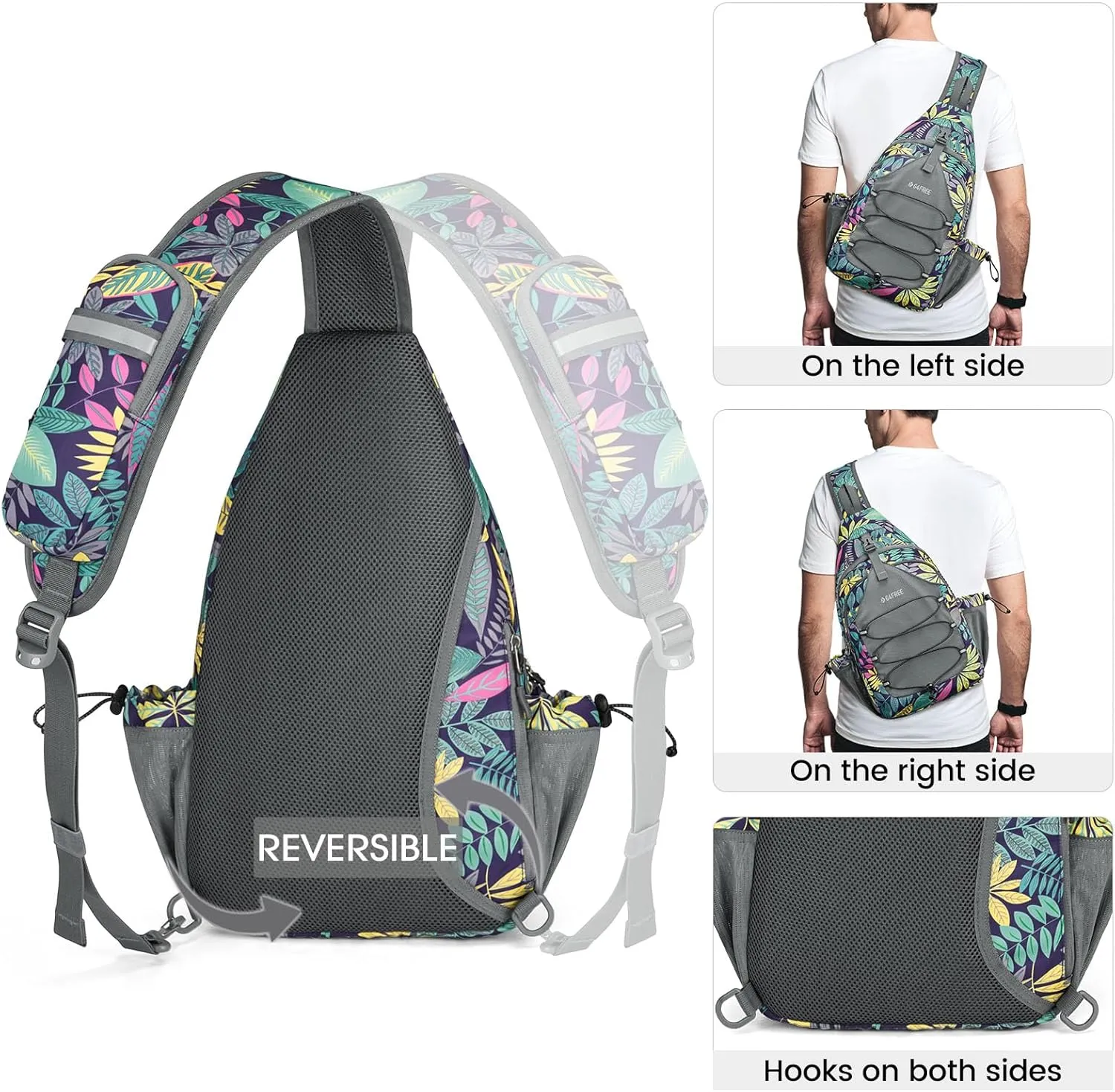 G4Free Pickleball Bag, Crossbody Sling Bag for Men Women, Pickleball Backpack, Pickle Ball Paddle Bag Gifts for Sports