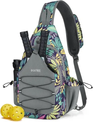G4Free Pickleball Bag, Crossbody Sling Bag for Men Women, Pickleball Backpack, Pickle Ball Paddle Bag Gifts for Sports