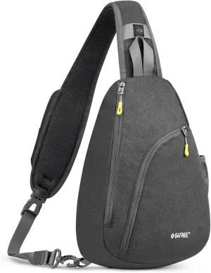 G4Free RFID Sling Bag Crossbody Backpack Casual Chest Shoulder Daypack Gym Bag for Hiking Travel 7L(Gray)