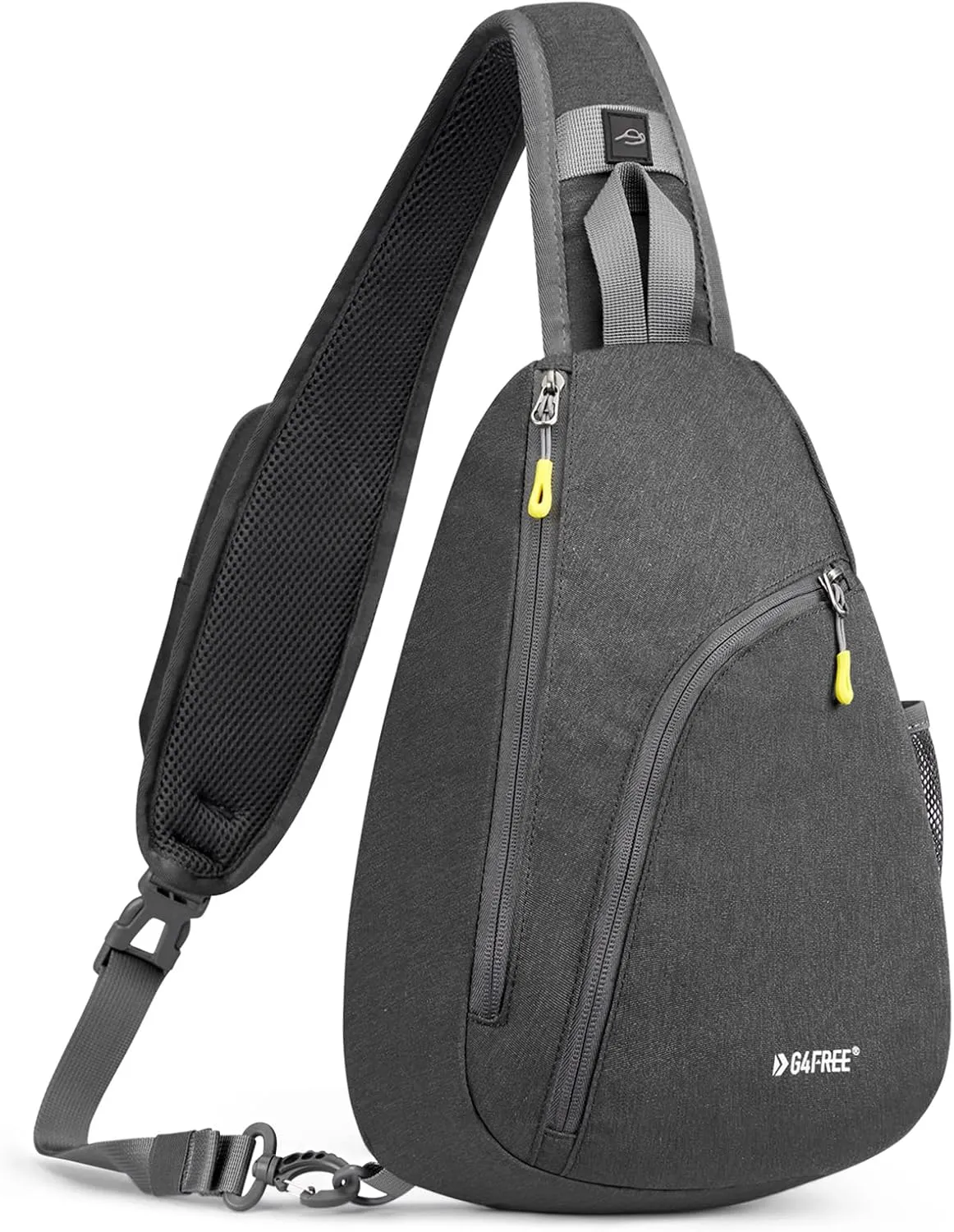 G4Free RFID Sling Bag Crossbody Backpack Casual Chest Shoulder Daypack Gym Bag for Hiking Travel 7L(Gray)