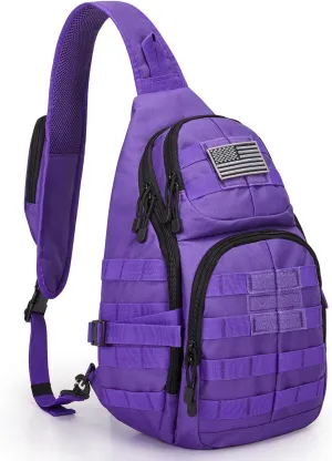 G4Free Tactical EDC Sling Backpack, Military Rover Shoulder Sling Bag Pack with Pistol Holster for Concealed Carry