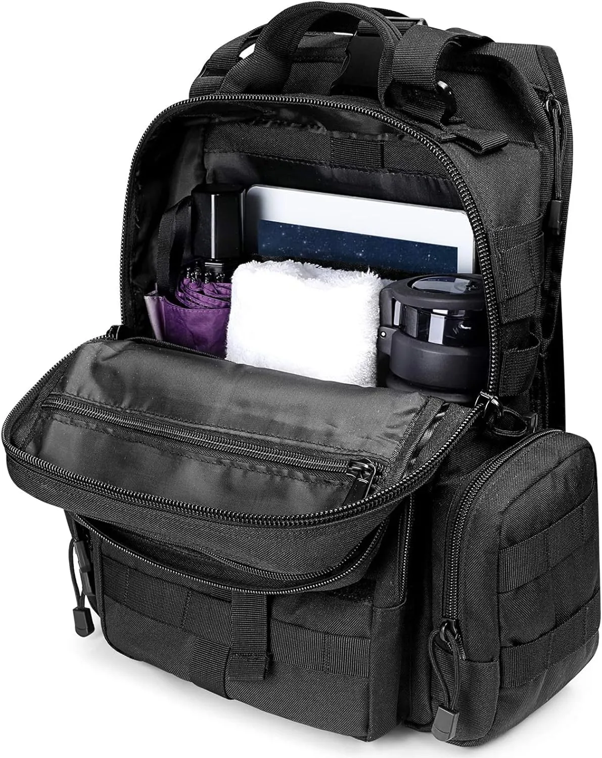 G4Free Tactical EDC Sling Bag Backpack with Adjustable Holder Military Shoulder Backpack for Men