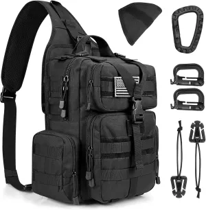 G4Free Tactical EDC Sling Bag Backpack with Adjustable Holder Military Shoulder Backpack for Men