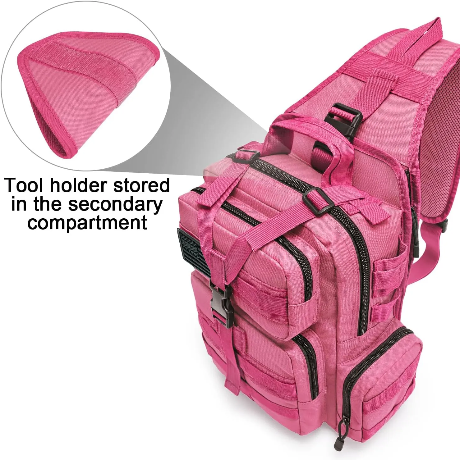 G4Free Tactical EDC Sling Bag Backpack with Adjustable Holder Military Shoulder Backpack for Men