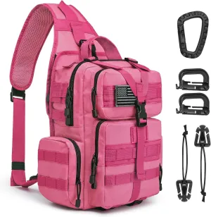 G4Free Tactical EDC Sling Bag Backpack with Adjustable Holder Military Shoulder Backpack for Men