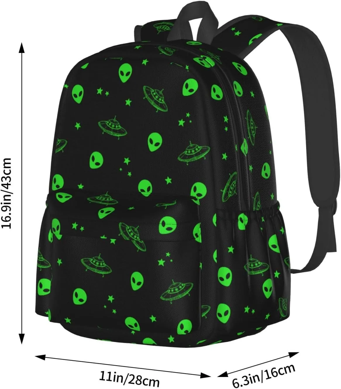 Galaxy Alien Backpack Bookbag Laptop Backpacks Multipurpose Daypack for Boys Girls School Men Women Travel Hiking
