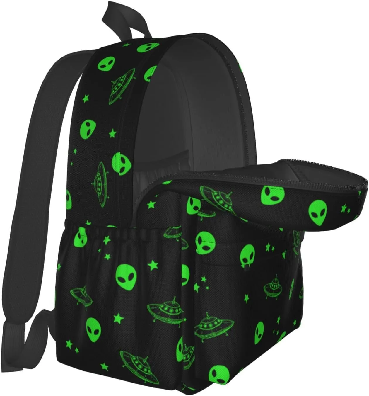 Galaxy Alien Backpack Bookbag Laptop Backpacks Multipurpose Daypack for Boys Girls School Men Women Travel Hiking