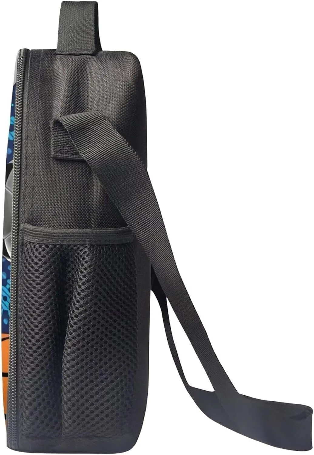 Galaxy Wolf Print Kids Primary School Backpack Animal Wolf Girls Boys Elementary Students Bookbag with Insulated Lunch Box Pencil Case