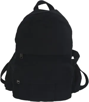 GAXOS Laptop Backpack for Women Travel Canvas Backpack for Women Vintage Black Aesthetic Backpack for School