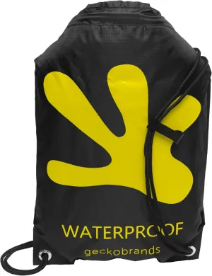 geckobrands 10L Drawstring Travel Backpack – Waterproof, Lightweight Dry Bag for Beach, Hiking, and Light Water Activities
