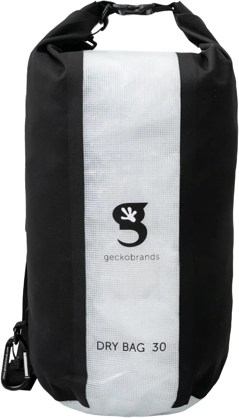 geckobrands Durable View Dry Bag – Waterproof Backpack with Translucent Panel