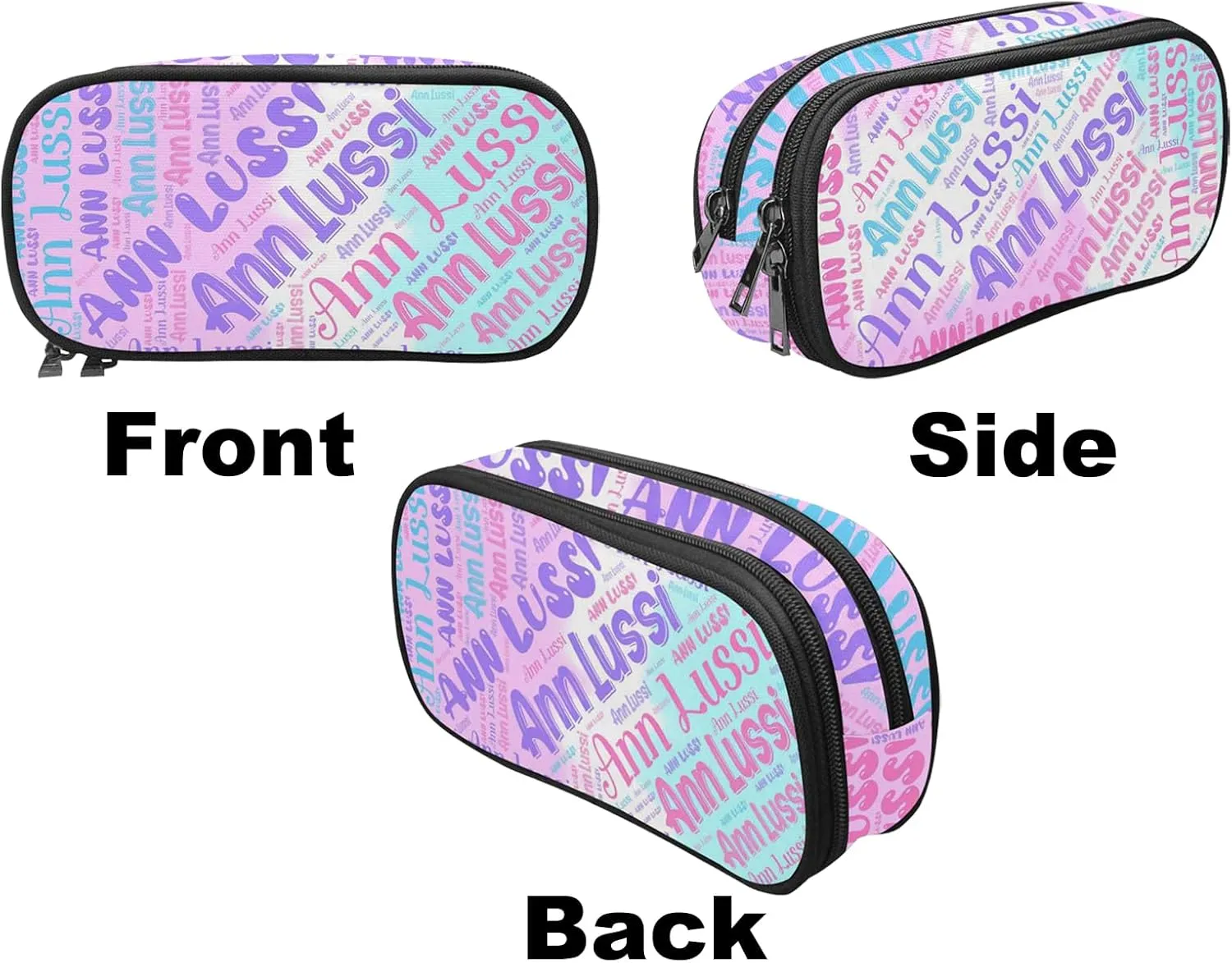 Generic Custom Kid's Backpack with Lunch Bag Box Pencil Pouch for Girls Personalized Multi Name School Bag for Daughter Granddaughter 3 in 1 Bookbags Set Schoolbag for School Season, Design 01