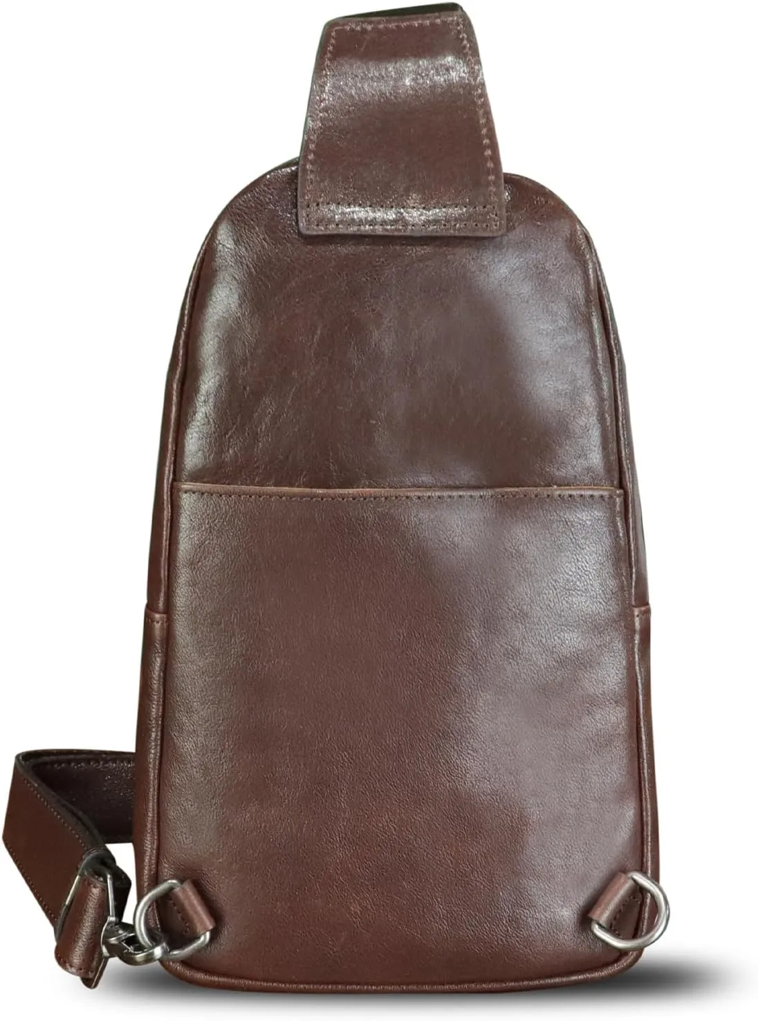 Genuine Leather Sling Bag for Women and Men - Vintage Sling Purse Backpack Shoulder Crossbody Chest Bag