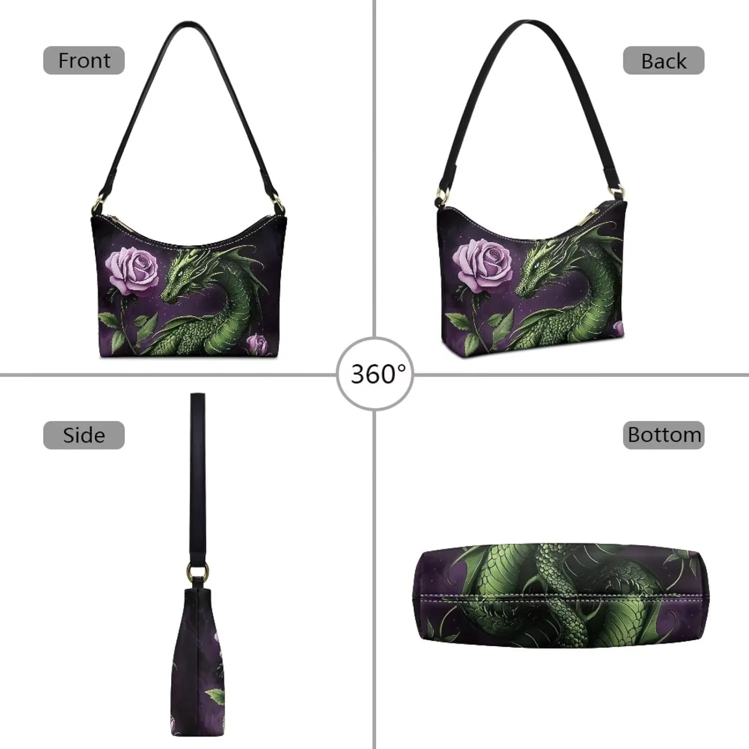 GIFTPUZZ PU Women's Underarm Bag Trendy Women Shouder Handbags with Hand Strap for Party Travel Work and Vacation