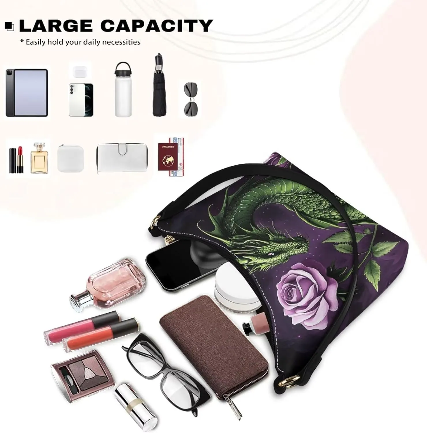 GIFTPUZZ PU Women's Underarm Bag Trendy Women Shouder Handbags with Hand Strap for Party Travel Work and Vacation