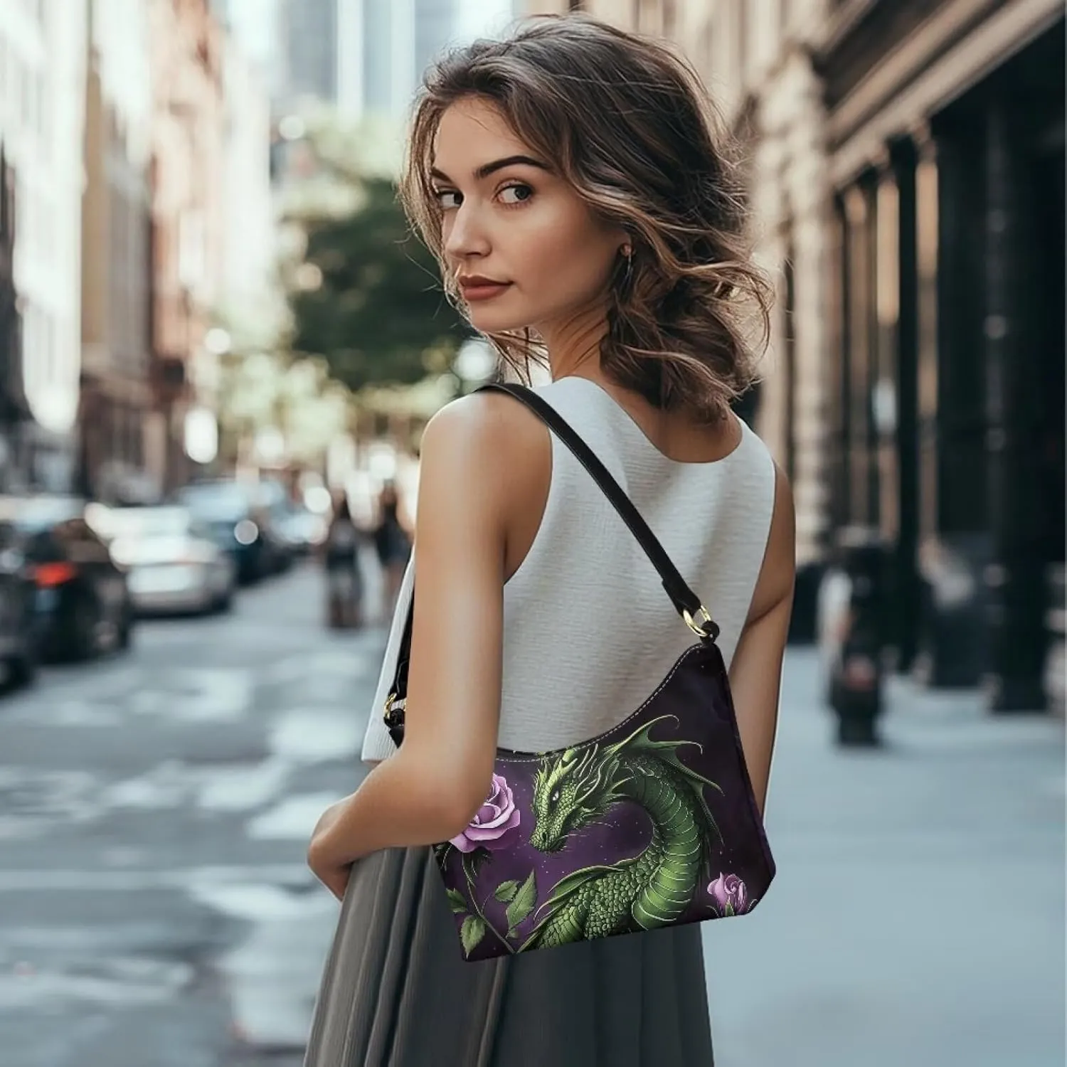 GIFTPUZZ PU Women's Underarm Bag Trendy Women Shouder Handbags with Hand Strap for Party Travel Work and Vacation