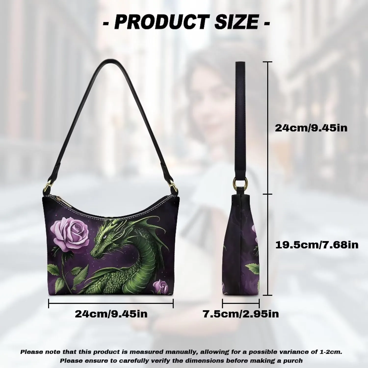 GIFTPUZZ PU Women's Underarm Bag Trendy Women Shouder Handbags with Hand Strap for Party Travel Work and Vacation