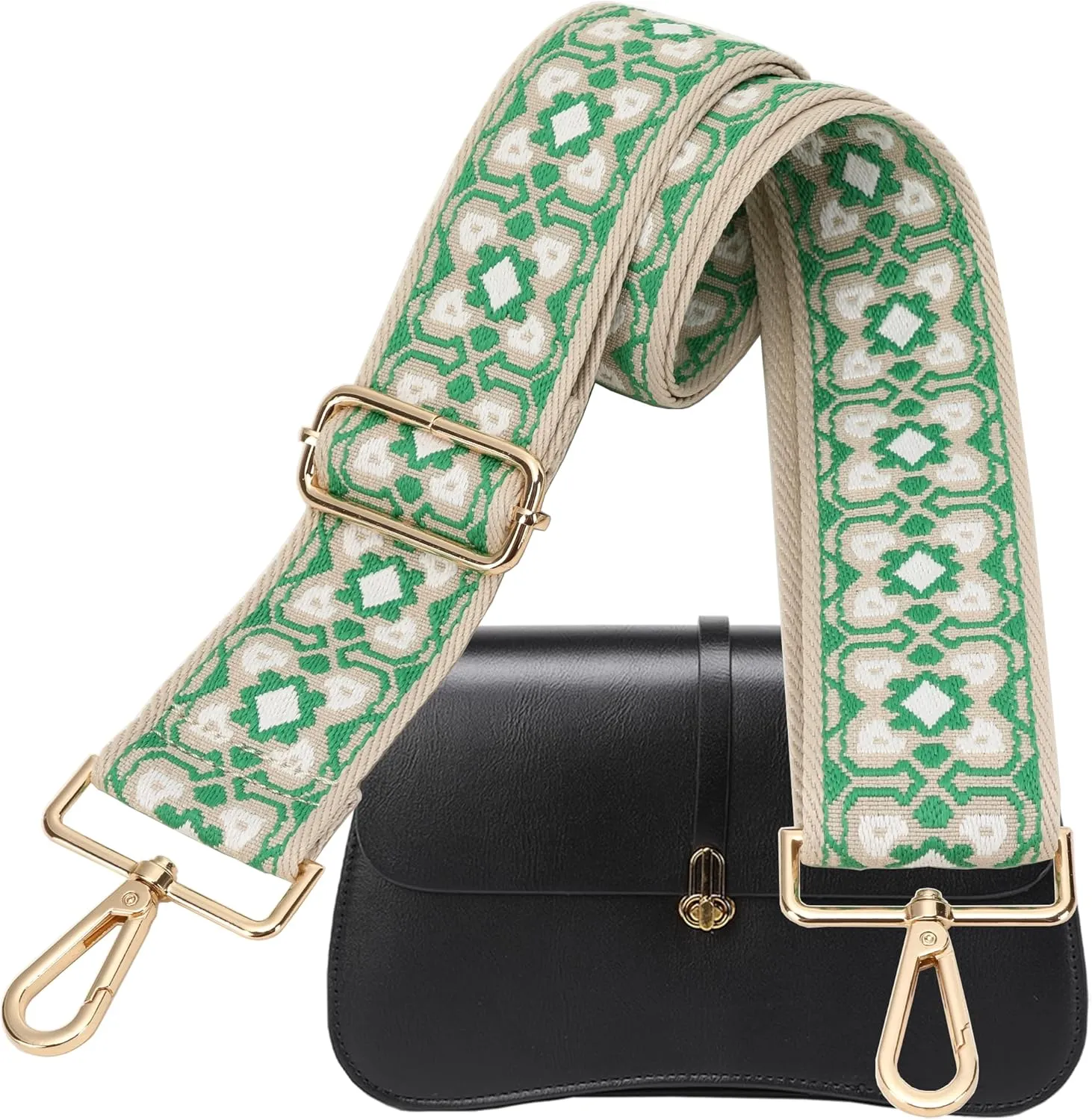 GINJKGO Purse Straps Replacement Crossbody - Adjustable Bag Strap for Purses, Wide Shoulder Strap for Women Guitar Purses
