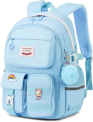 Girls Backpack for School, Teenage Multiple Pockets Backpack, Bookbag for Primary Elementary High School