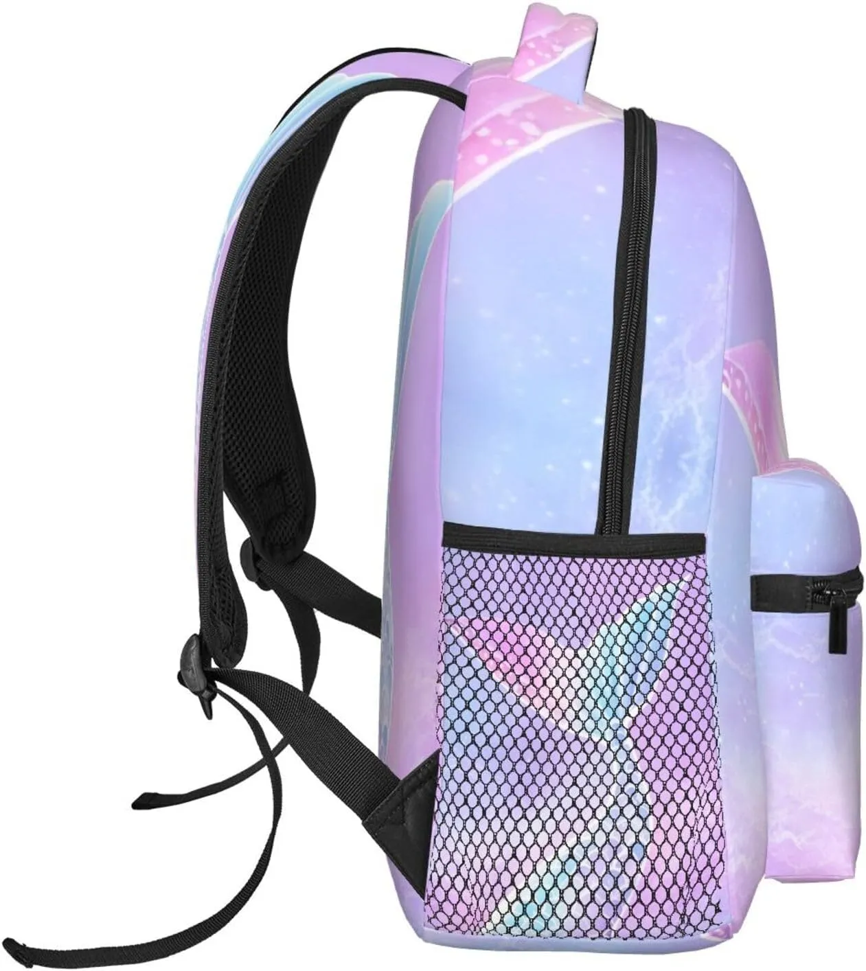 Girls Mermaid Tail Backpacks Kids Bookbag 16 Inch Shoulder Bag Casual Daypack for 1-5th Grade