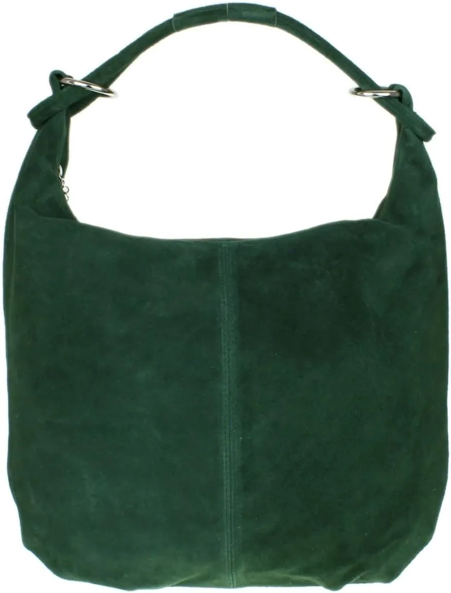 Girly HandBags Womens Hobo Italian Suede Genuine Leather Shoulder Bag