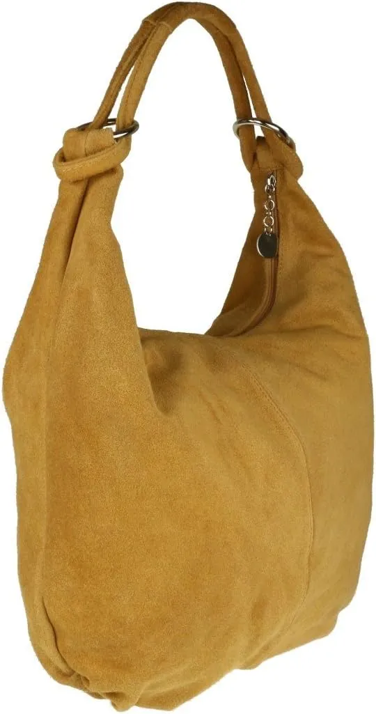 Girly HandBags Womens Hobo Italian Suede Genuine Leather Shoulder Bag
