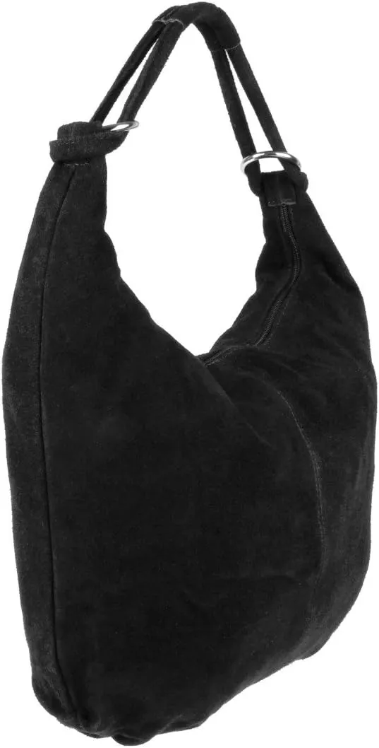 Girly HandBags Womens Hobo Italian Suede Genuine Leather Shoulder Bag
