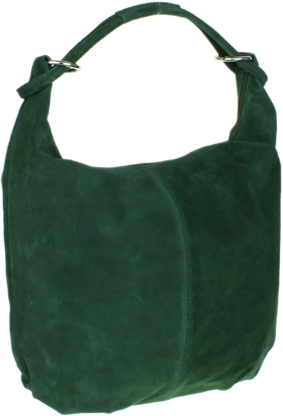 Girly HandBags Womens Hobo Italian Suede Genuine Leather Shoulder Bag