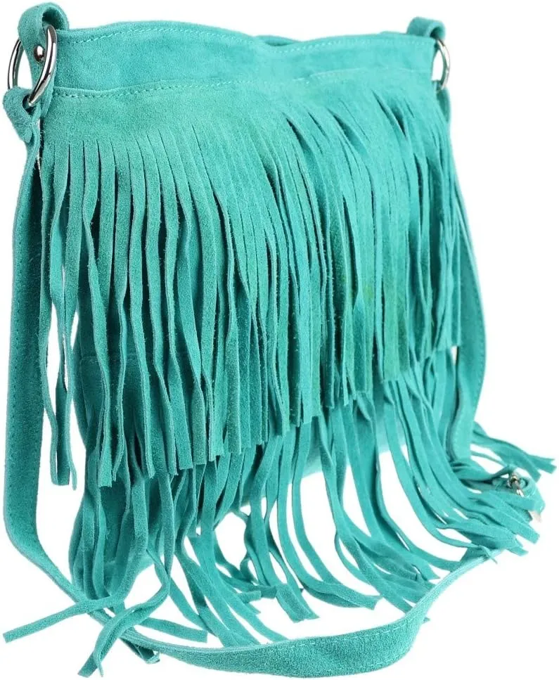 Girly HandBags Womens Suede Fringe Shoulder Bag Crossbody Slouch