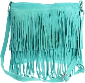 Girly HandBags Womens Suede Fringe Shoulder Bag Crossbody Slouch