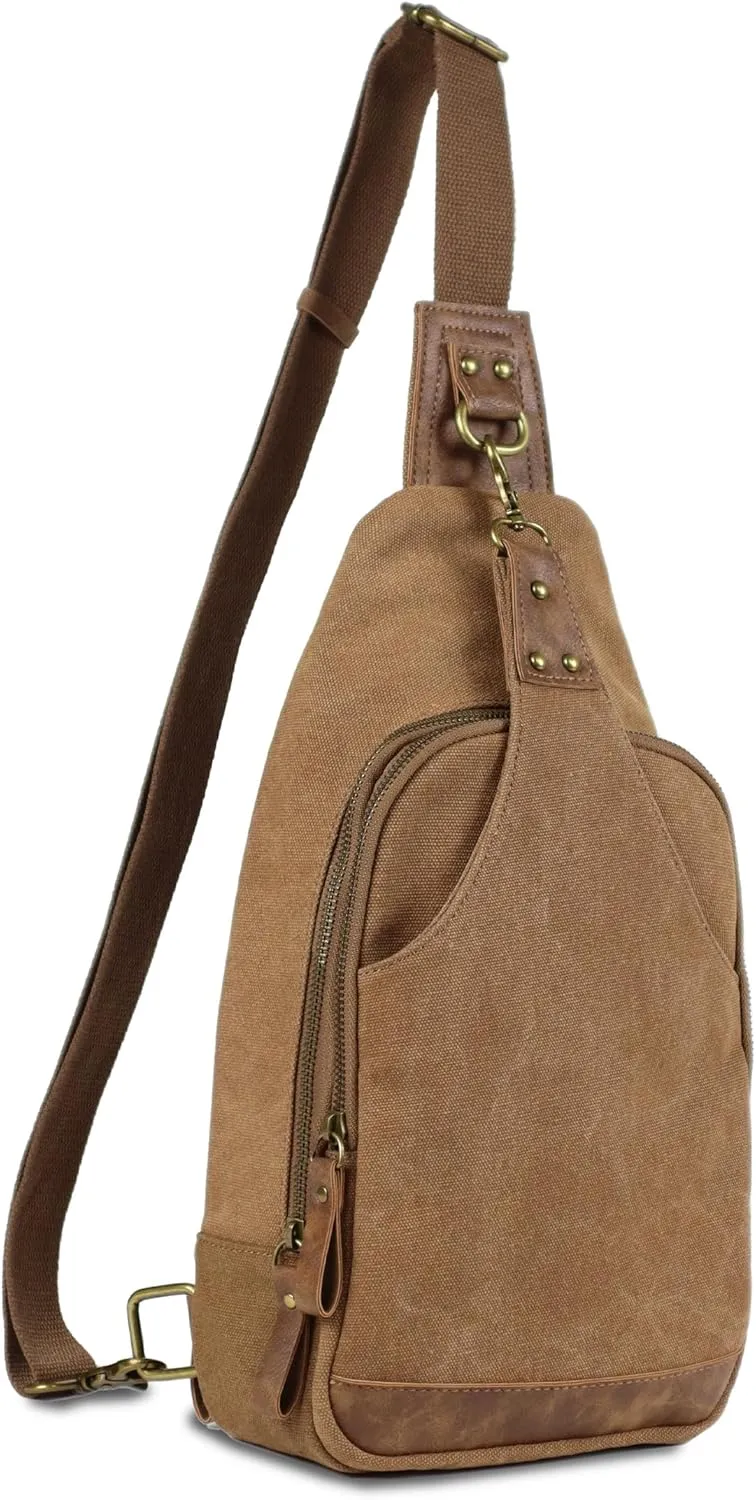 Glacier Canvas Concealed Carry Sling Bag Crossbody Backpack Purse for Men Women