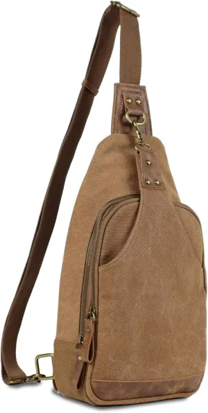 Glacier Canvas Concealed Carry Sling Bag Crossbody Backpack Purse for Men Women