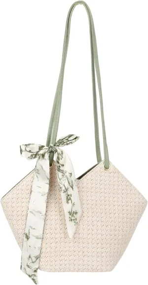 Goclothod Fashion Handbags Women Woven Straw Bag Summer Beach Tote Purse