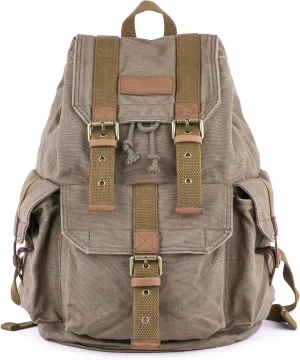 Gootium 21101AMG-S Specially High Density Thick Canvas Backpack Rucksack, Field Tan, Small