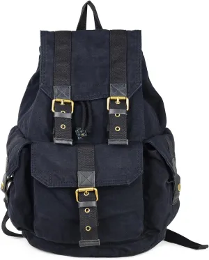 Gootium 21101GRY-S Specially High Density Thick Canvas Backpack Rucksack, Black Small Size