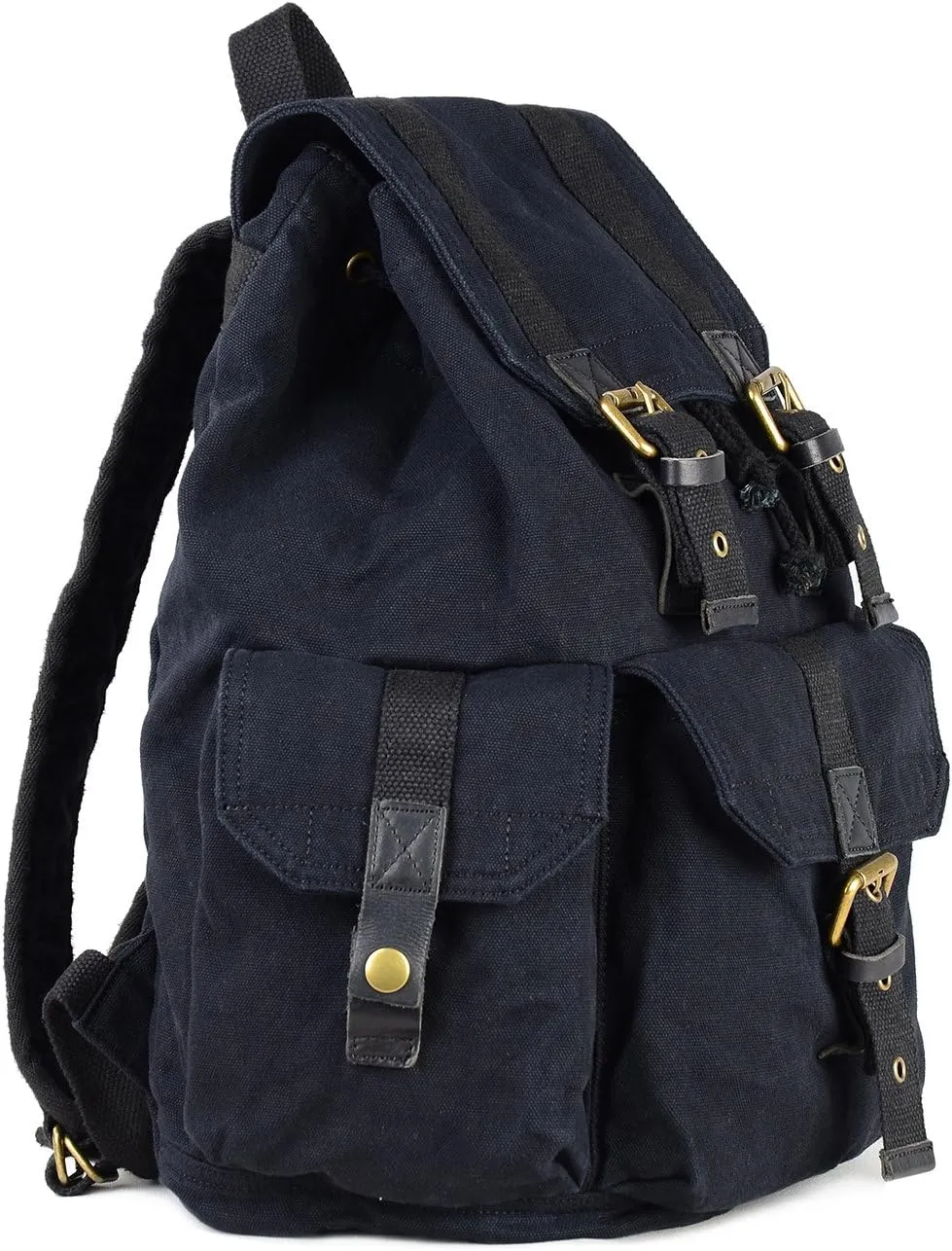 Gootium 21101GRY-S Specially High Density Thick Canvas Backpack Rucksack, Black Small Size