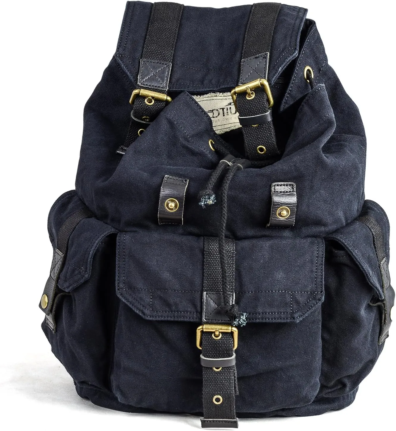Gootium 21101GRY-S Specially High Density Thick Canvas Backpack Rucksack, Black Small Size