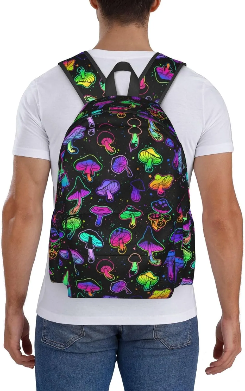 Gothic Mushroom Backpack Bookbag Laptop Backpacks Multipurpose Daypack for Boys Girls School Men Women Travel Hiking