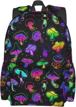 Gothic Mushroom Backpack Bookbag Laptop Backpacks Multipurpose Daypack for Boys Girls School Men Women Travel Hiking