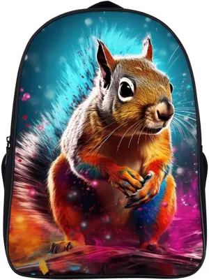 Graffiti Cute Chipmunk 16 Inch Laptop Backpack Travel Daypack for Camping Sporting Hiking
