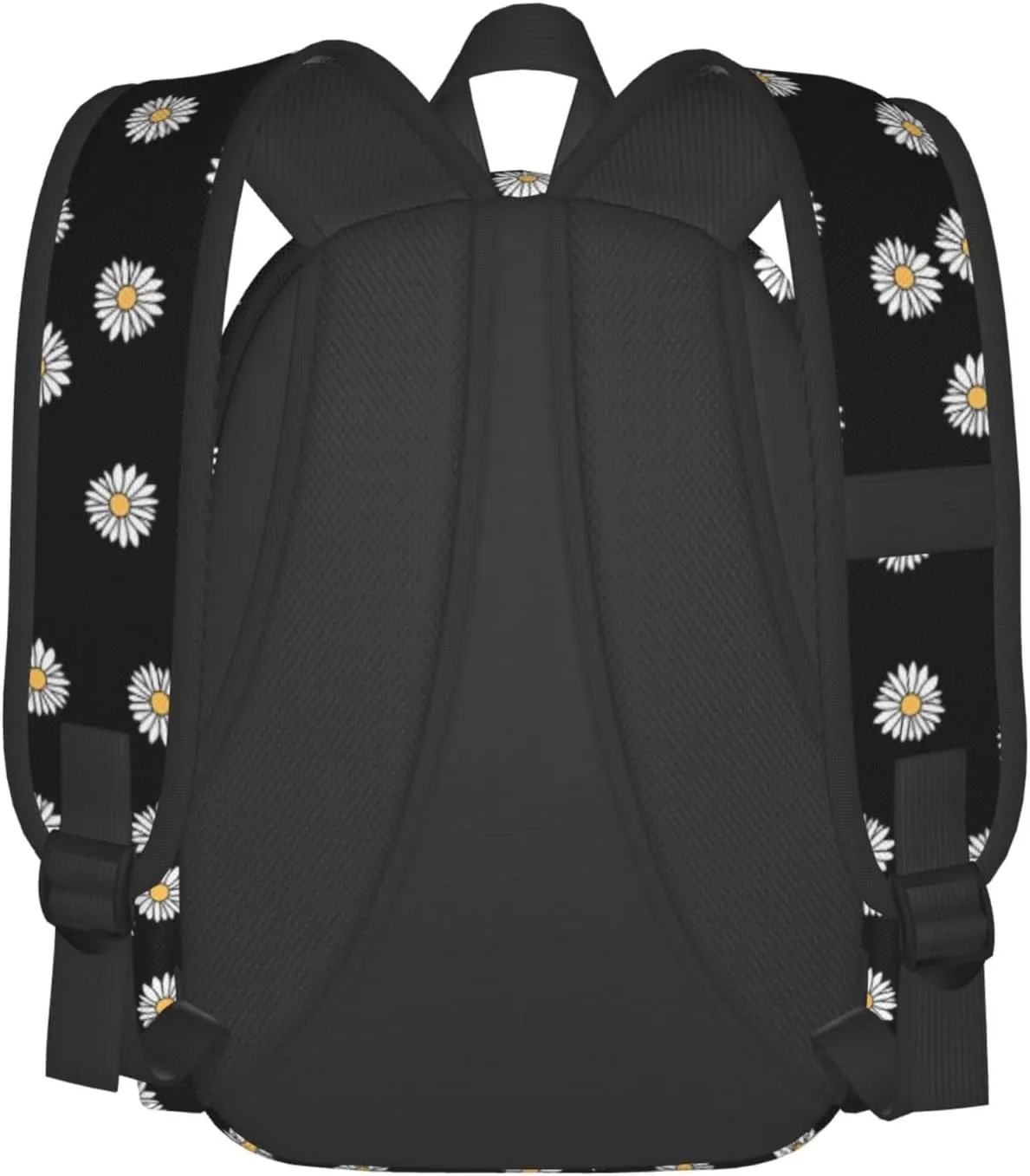 Green Daisy Aesthetic Laptop Backpack Shoulder Bag Laptop Pack Travel Backpacks Commuter Back Pack Casual Daypack Bags With Side Pockets