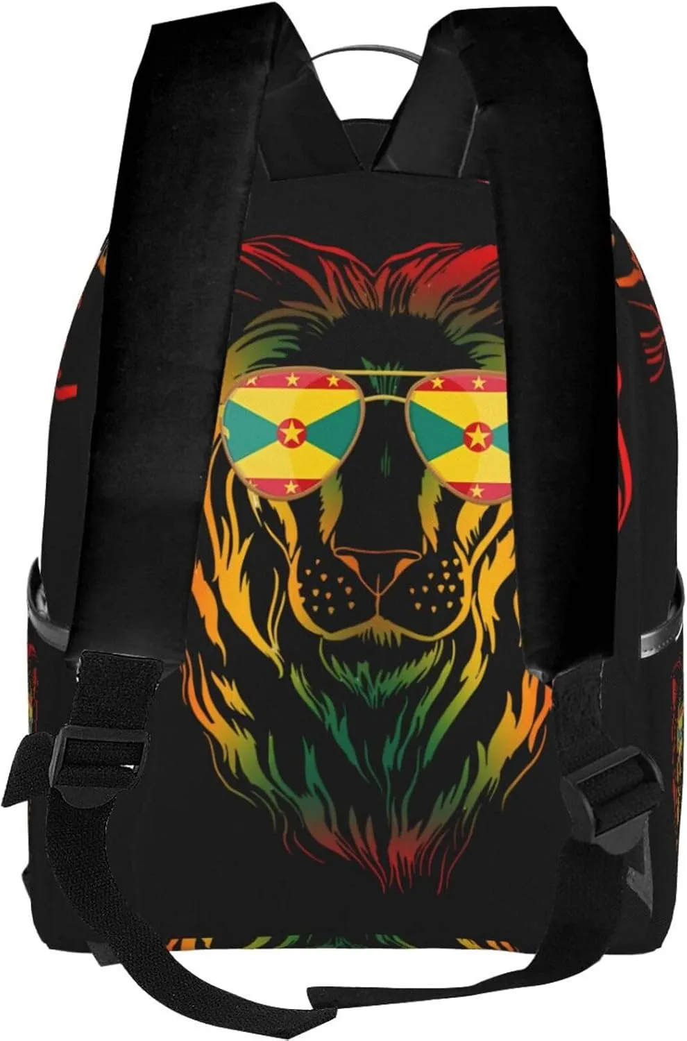 Grenada Flag Cool Lion Casual Backpacks Laptop Backpack Carry-on Daypack Sports Travel Rucksack Lightweight Working Bag for Outdoor Hiking Cycling Walking