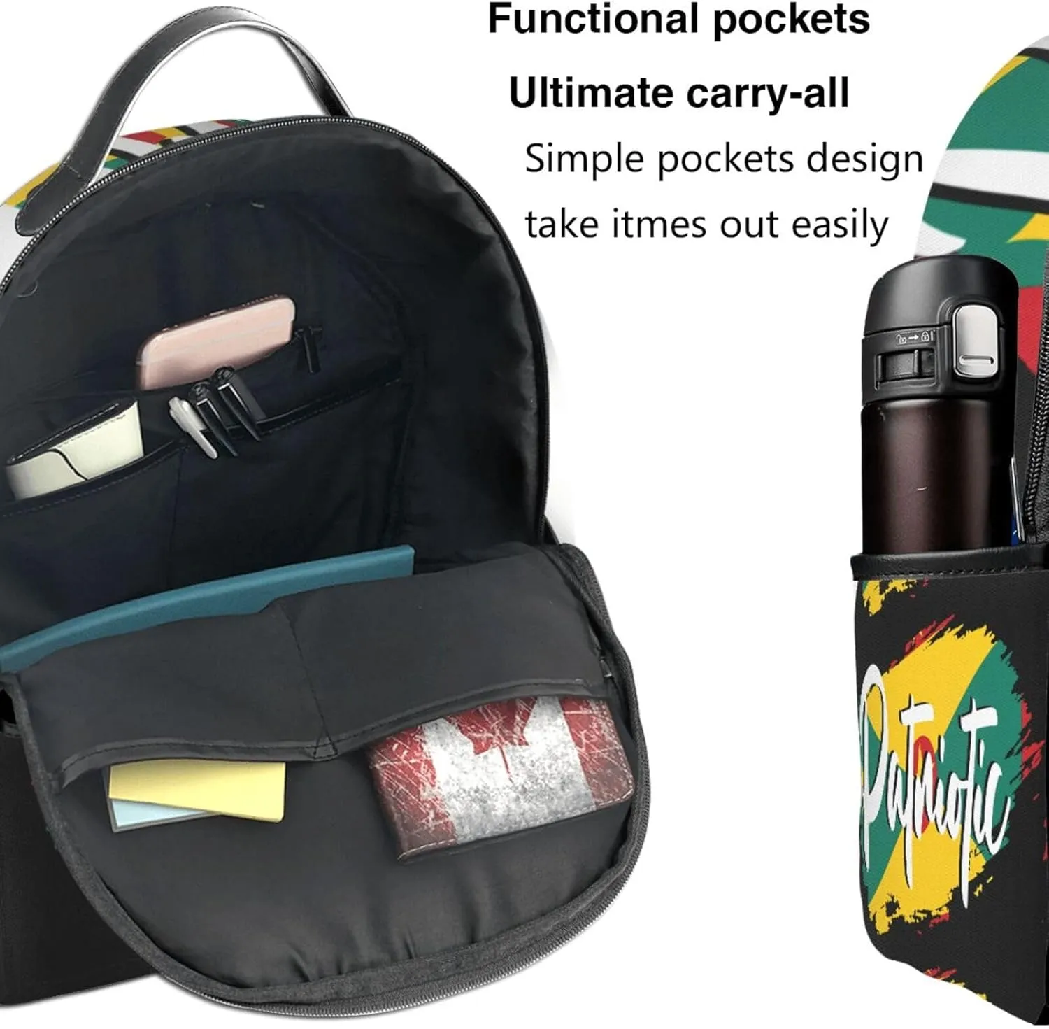 Grenada Patriotic Flag Casual Backpacks Laptop Backpack Carry-on Daypack Sports Travel Rucksack Lightweight Working Bag for Outdoor Hiking Cycling Walking