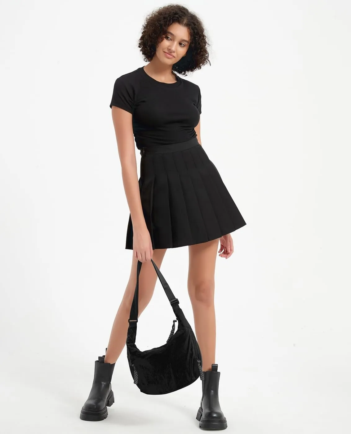 GRPKSSIB Nylon Crescent Bag Hobo Crossbody Bags Casual Sling Bag Slouchy Shoulder Bags Travel Messenger Bag for Women Men