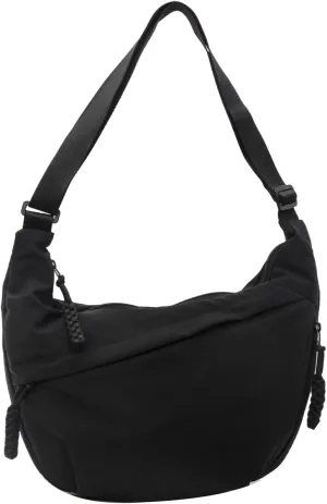GRPKSSIB Nylon Crescent Bag Hobo Crossbody Bags Casual Sling Bag Slouchy Shoulder Bags Travel Messenger Bag for Women Men