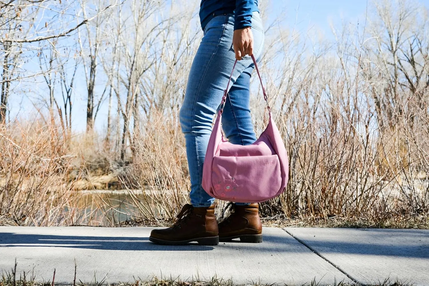 HAIKU Amble Hobo Bag with Removable Shoulder Strap and Adjustable Crossbody Strap
