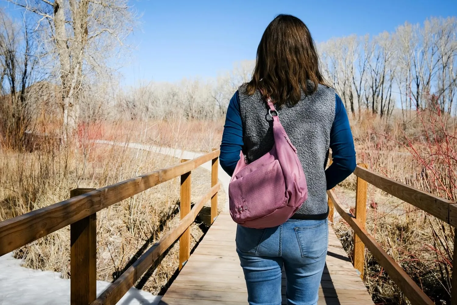 HAIKU Amble Hobo Bag with Removable Shoulder Strap and Adjustable Crossbody Strap