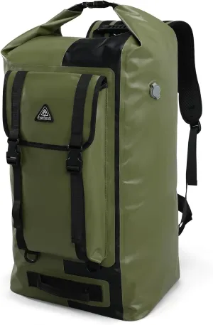 Haimont 100% Waterproof Roll-Top Backpack Heavy Duty Large Capacity IPX7 Dry Bag for Kayaking Rafting SUP Camping, 60/100L